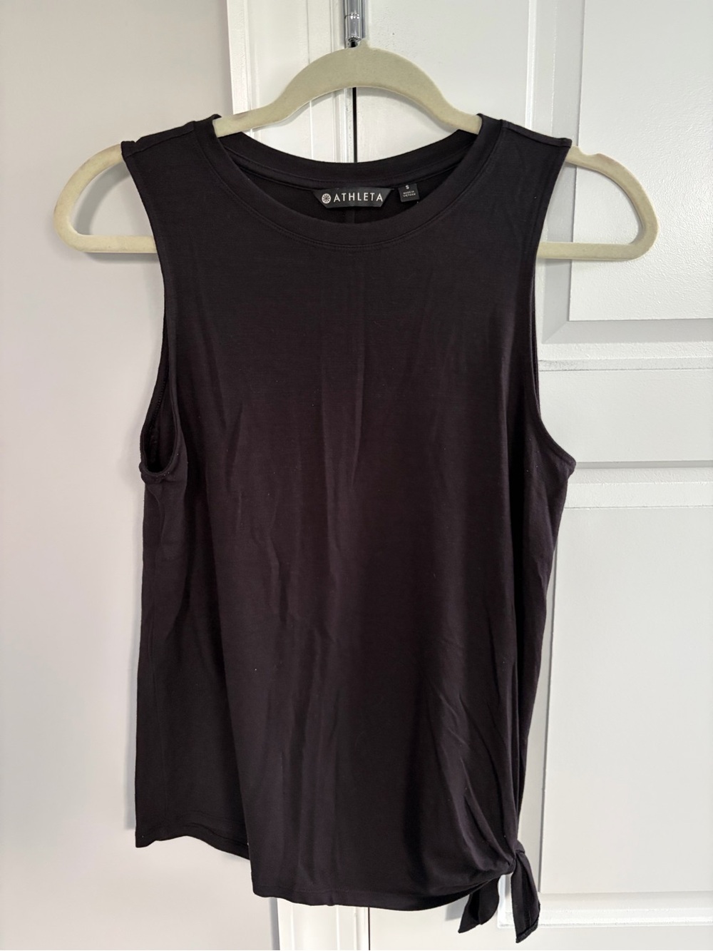 Athleta Black Sleeveless Tank with Side Tie